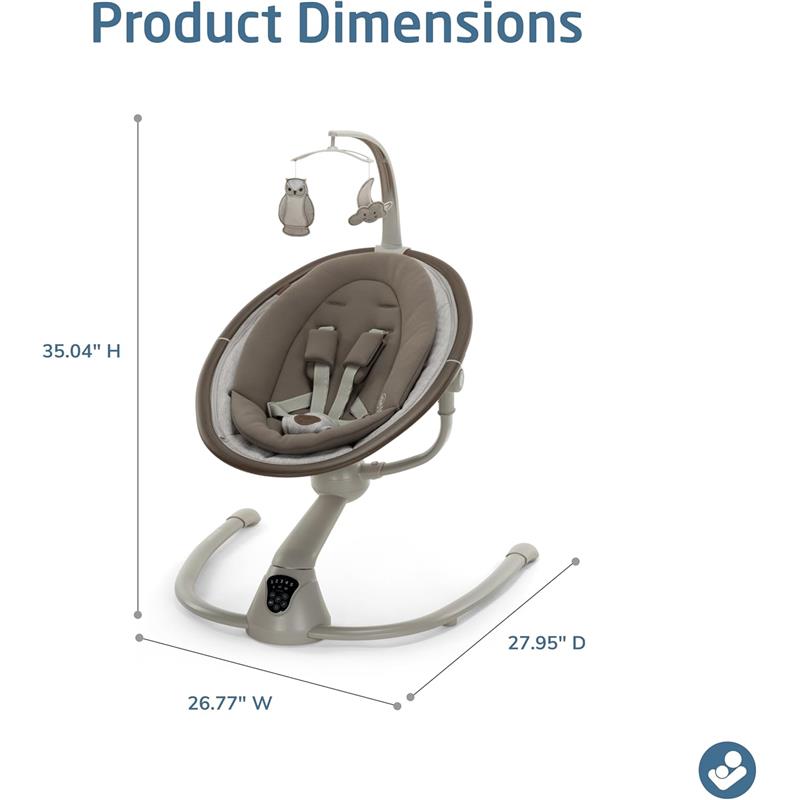 Maxi-Cosi - Cassia Smart Baby Swing for Infants, Truffle Image 17