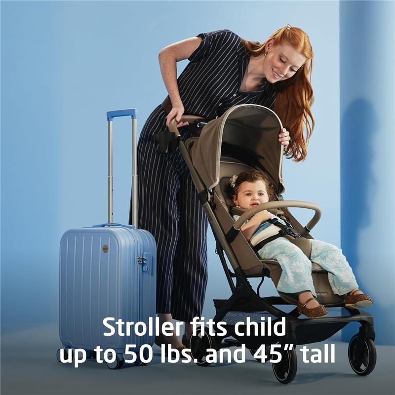umbrella stroller 50 lb weight limit Maxi-Cosi - Oxford Cabin Lightweight Travel Stroller, Truffle