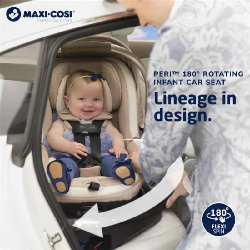 maxi-cosi peri Maxi-Cosi Kindred Peri 180° Rotating Infant Car Seat Natural Heritage