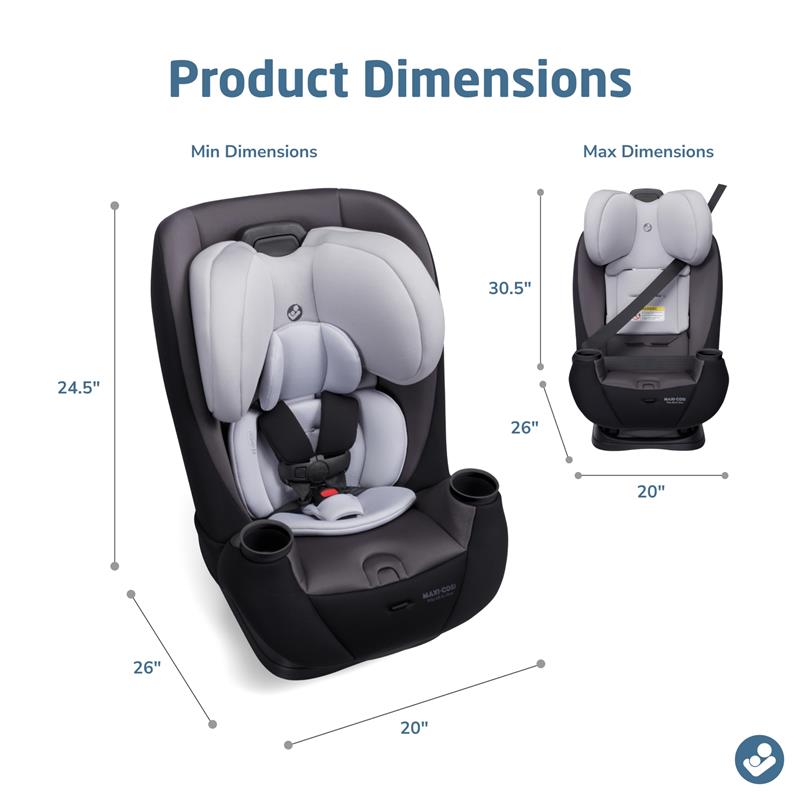 Maxi-Cosi Pria All-in-One Convertible Car Seat Blackened Pearl