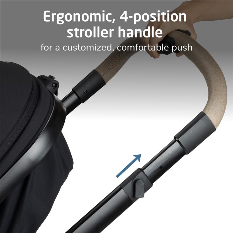 Maxi-Cosi Zelia Pro 5-in-1 Travel System with Mico Pro Infant Car Seat, Caspian Caviar Image 2