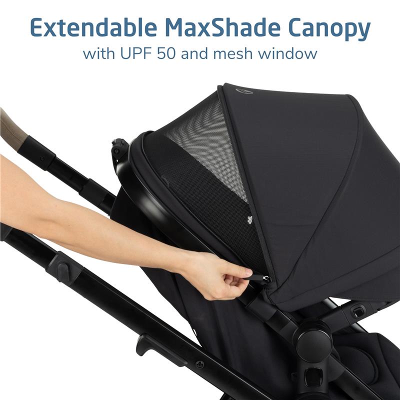 Maxi-Cosi Zelia Pro 5-in-1 Travel System with Mico Pro Infant Car Seat, Caspian Caviar Image 8