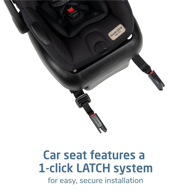 Maxi-Cosi Zelia Pro 5-in-1 Travel System with Mico Pro Infant Car Seat, Caspian Caviar Image 9