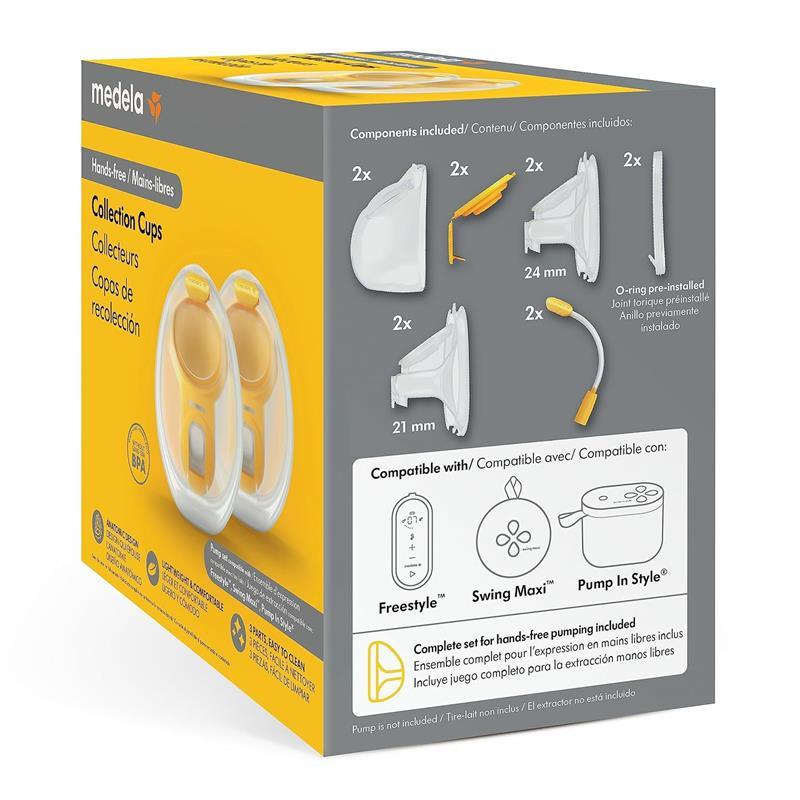 Medela - 2Pk Hands Free In Bra Collection Cups Breast Pump