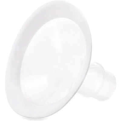 PersonalFit Flex Breast Shields by Medela, featuring a curved white design for comfortable breast pumping.