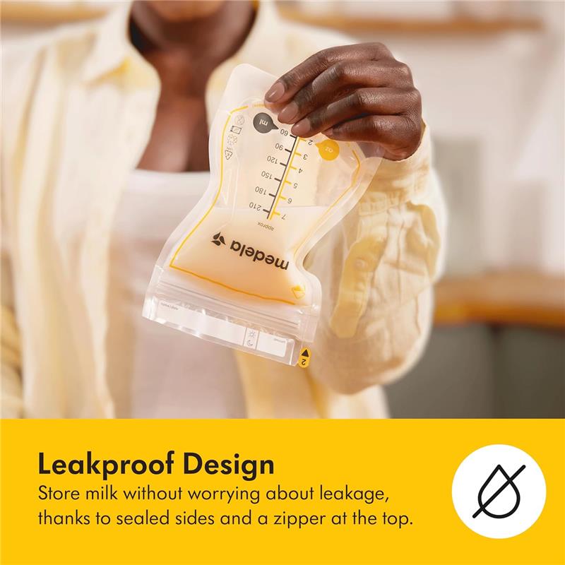 Medela - Easy Pour Breastmilk Storage Bags 50 Count 7oz/210ml Disposable, Leakproof, Fast Freeze Image 5