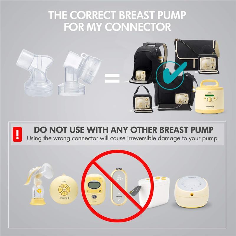 Medela - PersonalFit Connectors Compatible with Pump in Style Advanced Breast Pump Image 2