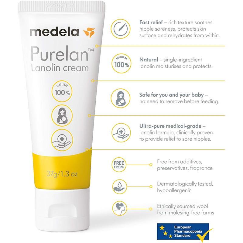 Medela - Purelan Lanolin Nipple Cream for Breastfeeding 1.3Oz Image 6