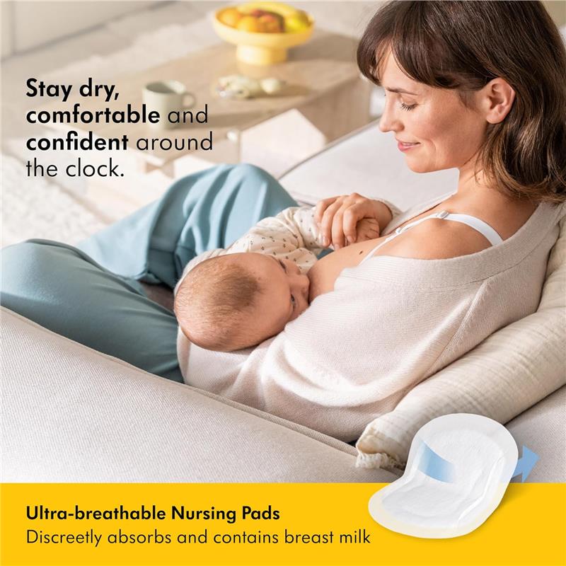 Medela - Ultra-Breathable Nursing Pads, Highly Absorbent, Super Soft, Discreet Design For Comfortable Wear, Pack Of 200 Image 2