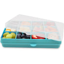 Melii - 12 Compartments Divided Snack Container, Blue Image 1