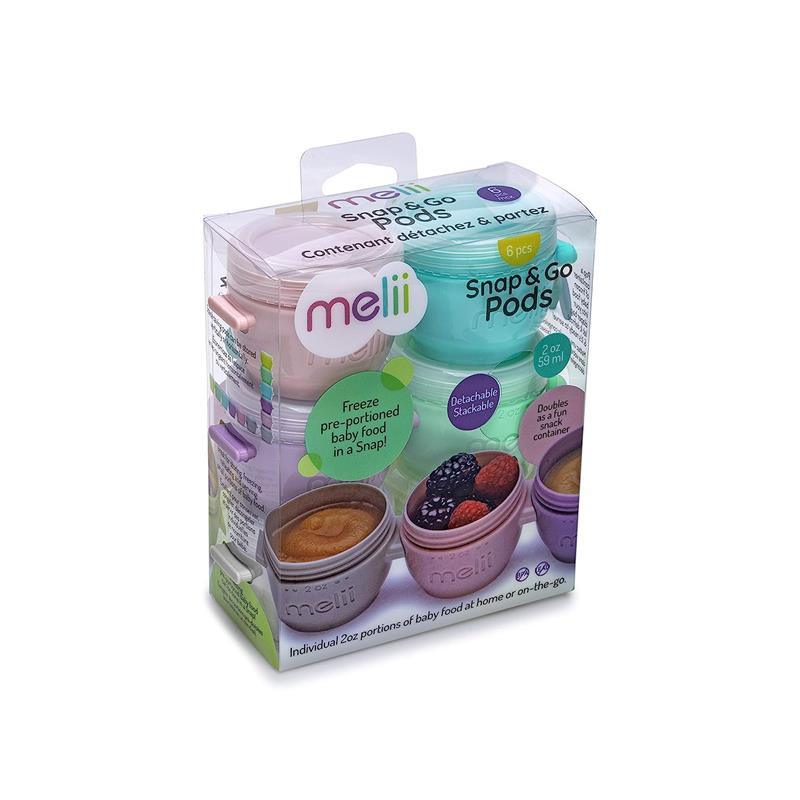 melii 2oz Snap & Go Pods - 6 Freezer & Snack Containers