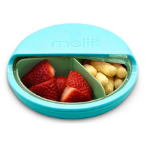 Melii - 3 Compartments Spin Snack Container, Blue Image 1
