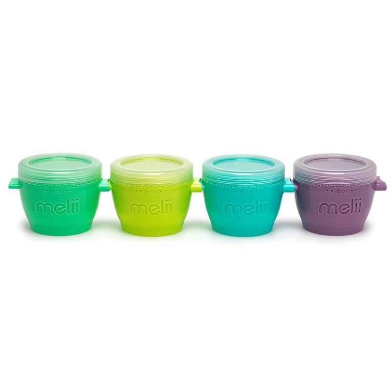 Melii - 4Pk Snap & Go Baby Food Storage Containers with lids, 6 Oz Image 1