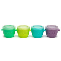 Melii - 4Pk Snap & Go Baby Food Storage Containers with Lids, Multicolour, 4 Oz Image 1