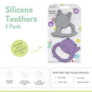 Melii - Baby Teethers, 100% Food Grade Silicone, Multiple Textures, BPA Free, Bulldog & Cat Image 3