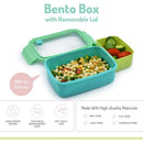 Melii - Bento Box with Removable Compartments, 800ml, Blue Mint Lime Image 3