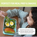 Melii - Glass Bento Box with Sleeve, Oven, Microwave, Freezer & Dishwasher safe, 25oz, Blue Image 6