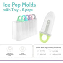 Melii - Ice Pop Molds with Tray, 6 Make-Your-Own Popsicle Molds Image 2