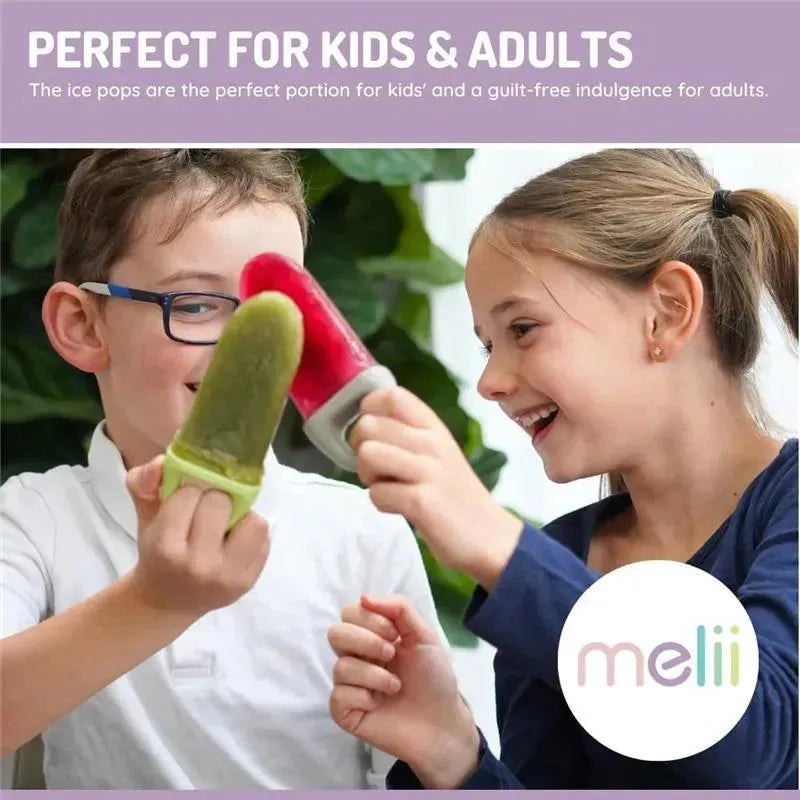 Melii - Ice Pop Molds with Tray, 6 Make-Your-Own Popsicle Molds Image 5