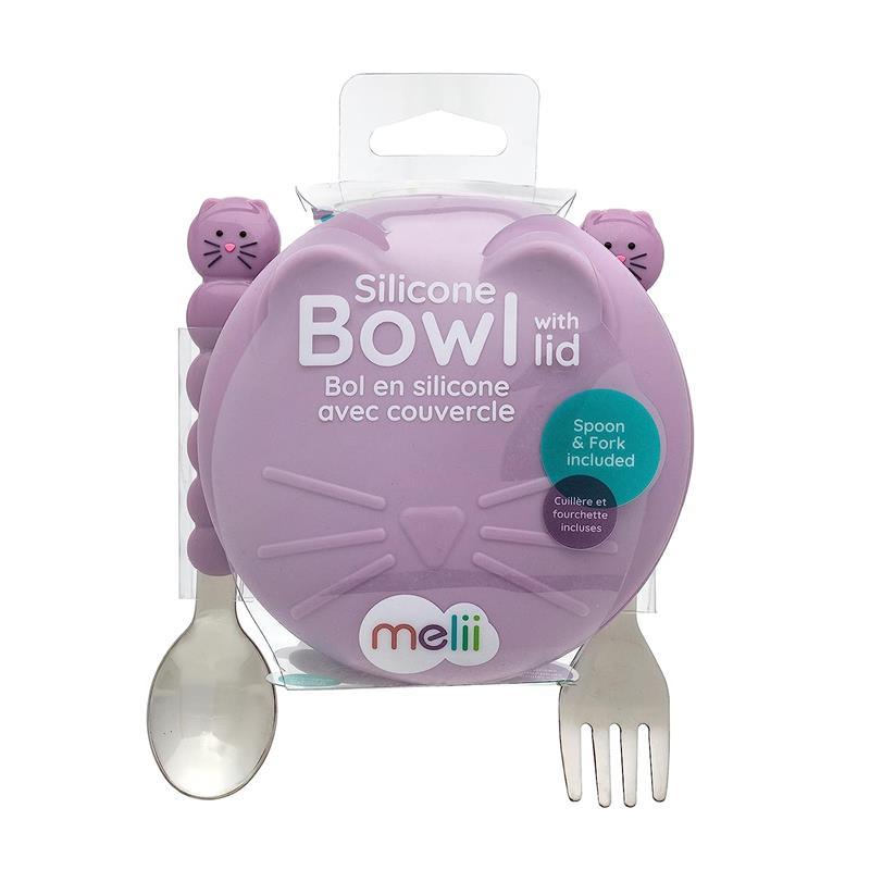 Melii - Silicone Cat Bowl With Lid & Utensils Image 2