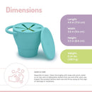 Melii - Silicone Collapsible Snack Container With Finger Trap, Blue Image 3