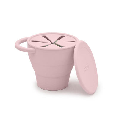 Melii - Silicone Collapsible Snack Container With Finger Trap, Pink Image 1