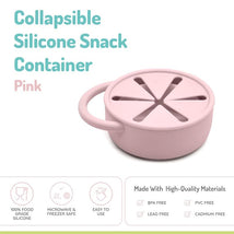 Melii - Silicone Collapsible Snack Container With Finger Trap, Pink Image 2