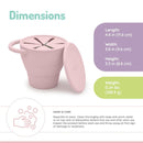 Melii - Silicone Collapsible Snack Container With Finger Trap, Pink Image 3
