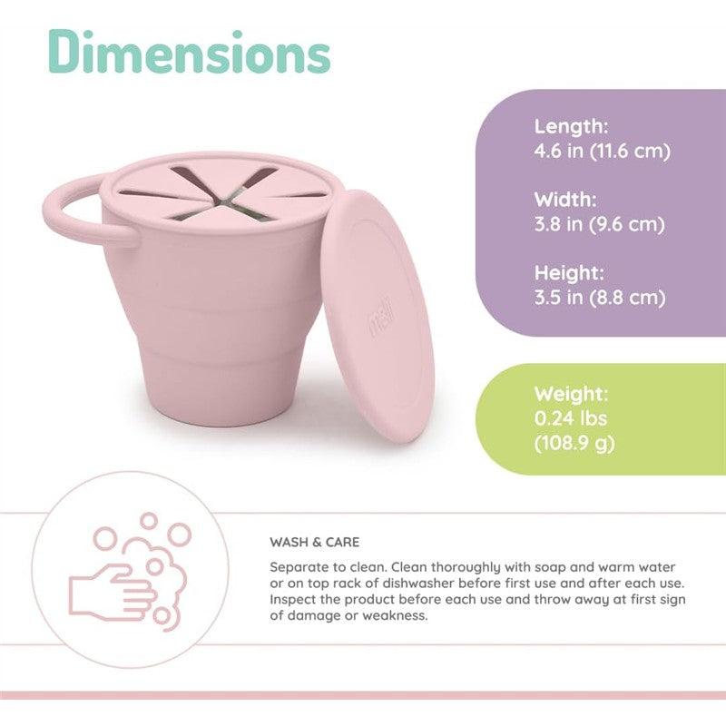 Melii Collapsible Silicone Container 10.7 fl oz / 315 mL - Pink Image 3