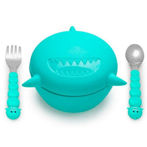 Melii - Silicone Shark Bowl With Lid & Utensils Image 1