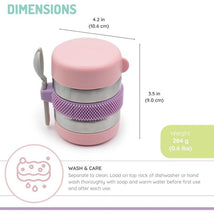 Melii - Stainless Steel Food Jar, 10.1oz, Double Walled, Vacuum Insulated, Pink, Purple, Grey Image 2