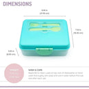 Melii - Two Tier Bento, 48.8 Oz, Blue Mint Lime Image 4