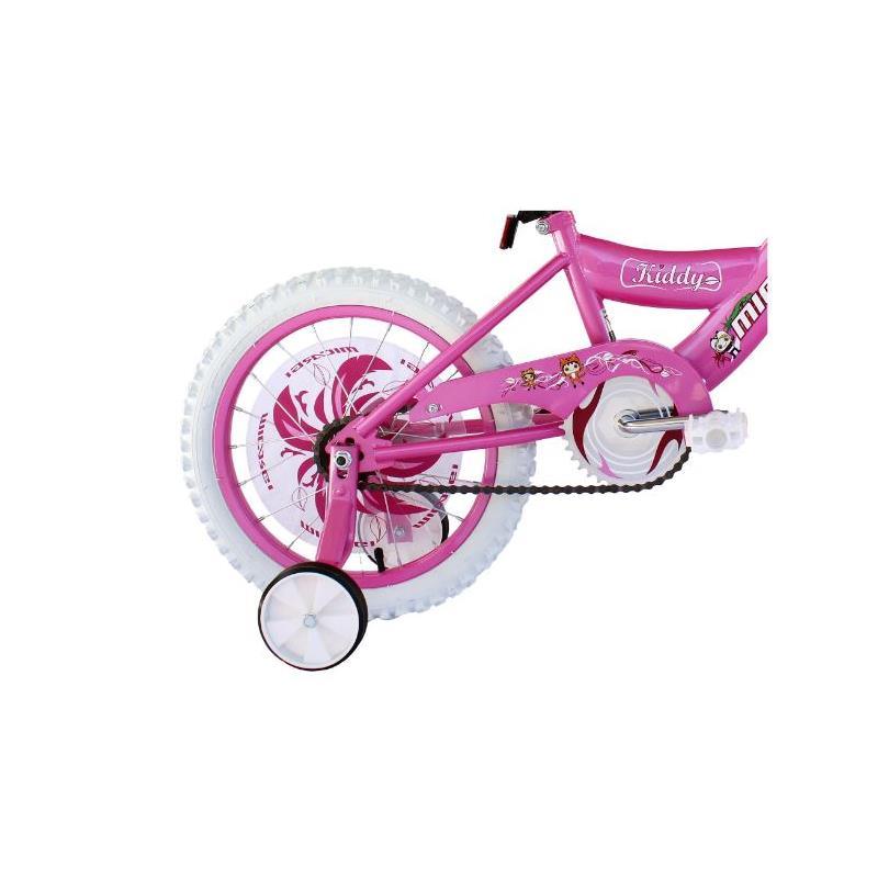 Micargi Kiddy - 16' Bmxs Type Frame Crank Bike, Pink/White Rims Image 3