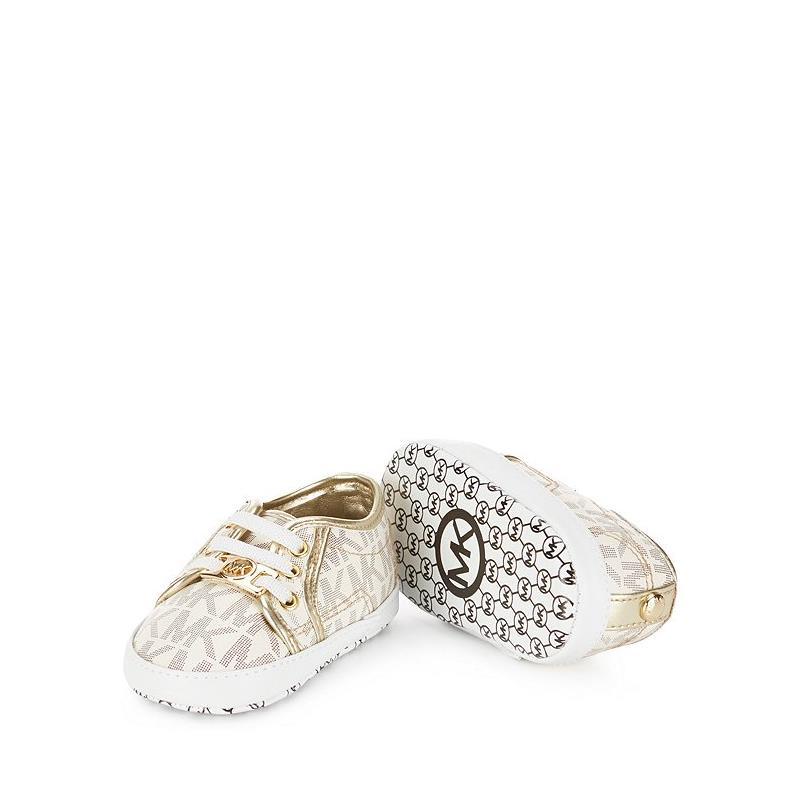 Michael Kors - Baby Borium Vanilla Jacquard - Baby Crib Shoes Image 1