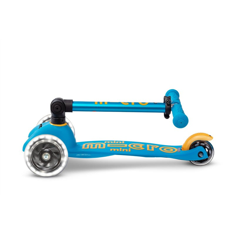 Micro Kickboard - Micro Mini Foldable Led Scooter - Ocean BLUE Image 3