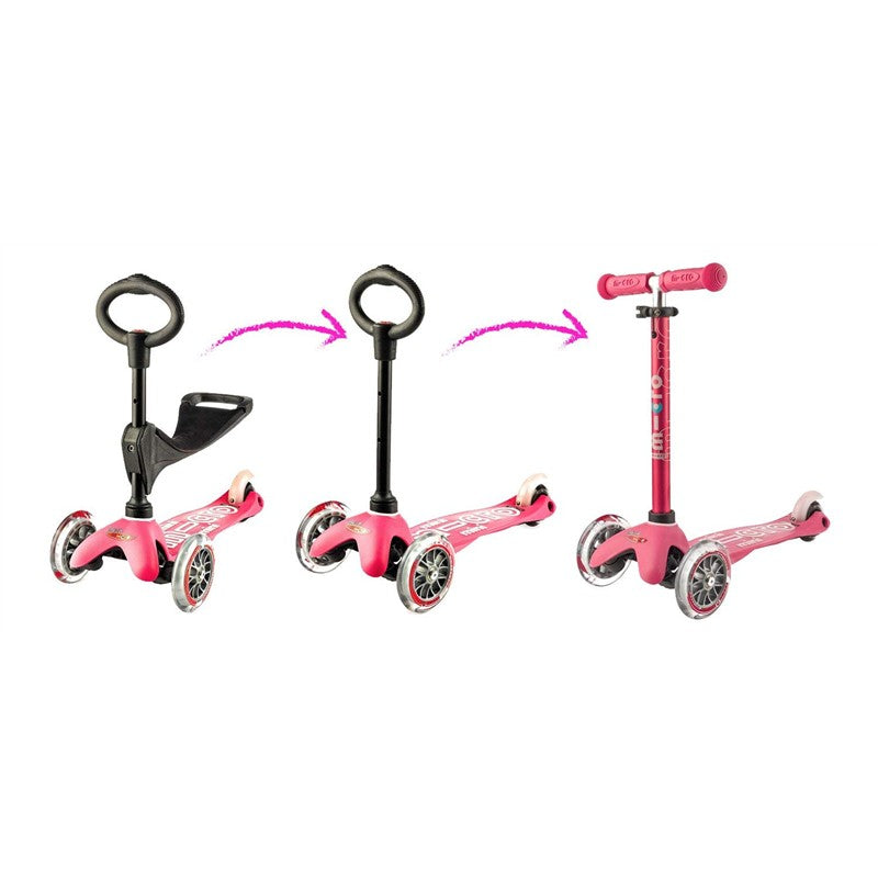Micro Kickboard - Mini 3in1 Deluxe, Pink Image 8