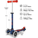 Micro Kickboard Mini Deluxe LED Scooter - Navy Blue Image 3