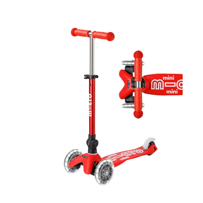 Micro Kickboard - Mini Deluxe LED 3-Wheeled, RED Image 2