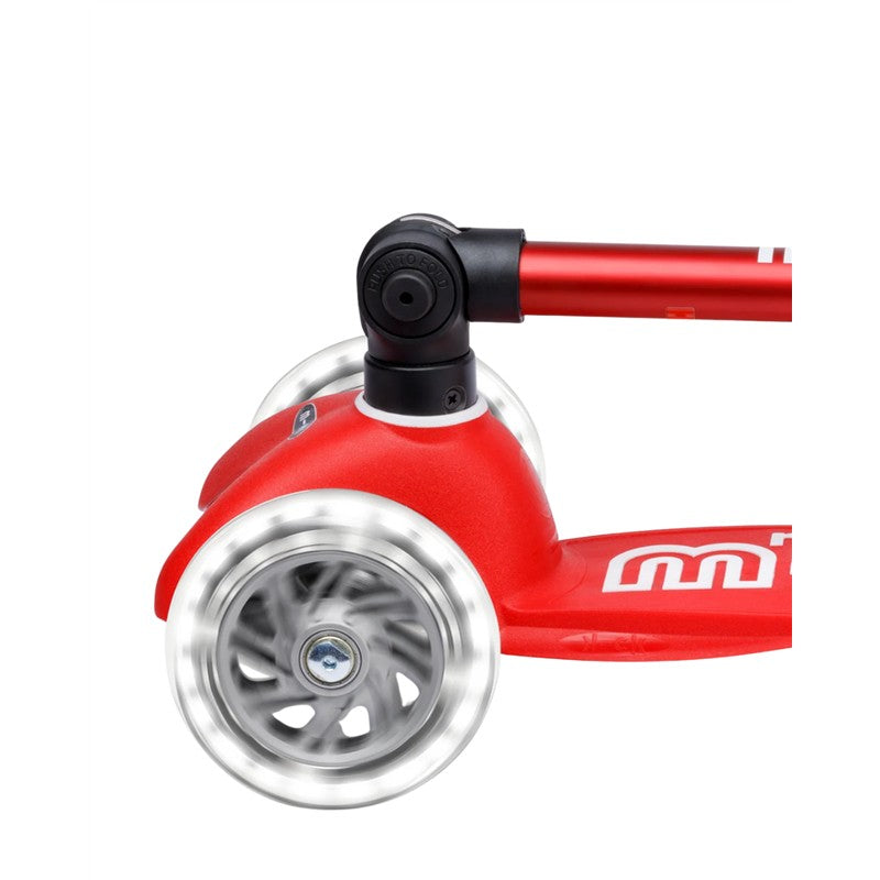 Micro Kickboard - Mini Deluxe LED 3-Wheeled, RED Image 3