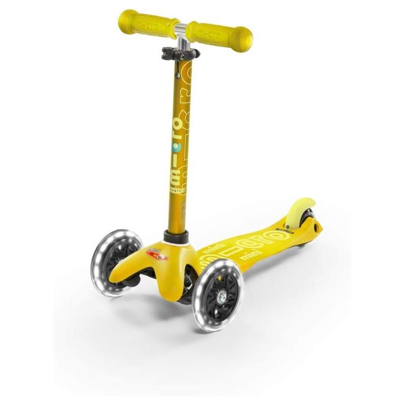 Micro Kickboard - Mini Deluxe LED 3-Wheeled, Yellow Image 6