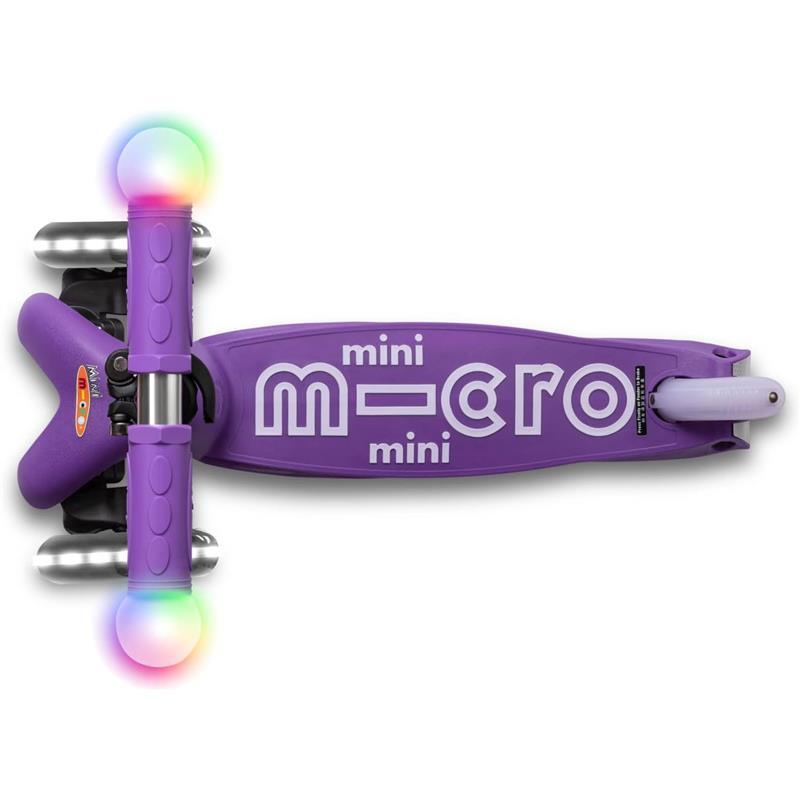 Micro Kickboard - Mini Deluxe Magic with Light-up Handlebars, Purple Image 3