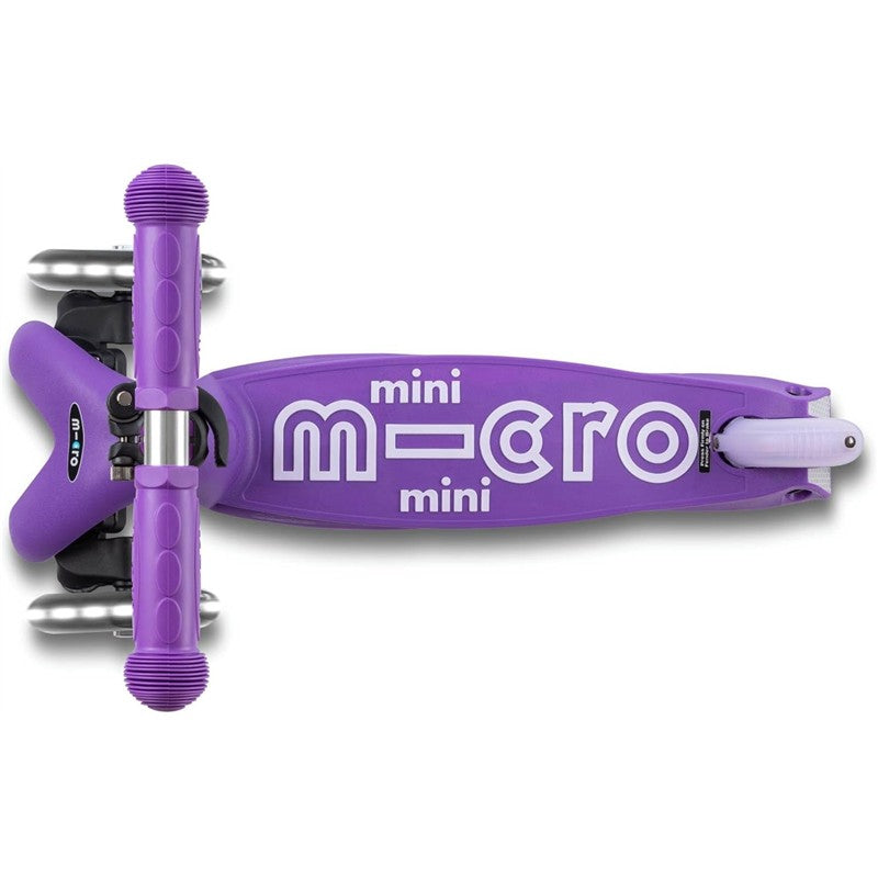 Micro Kickboard - Mini Foldable LED Kids Scooter for Ages 2-5 - Motion-Activated PU LED Wheels - PURPLE Image 5