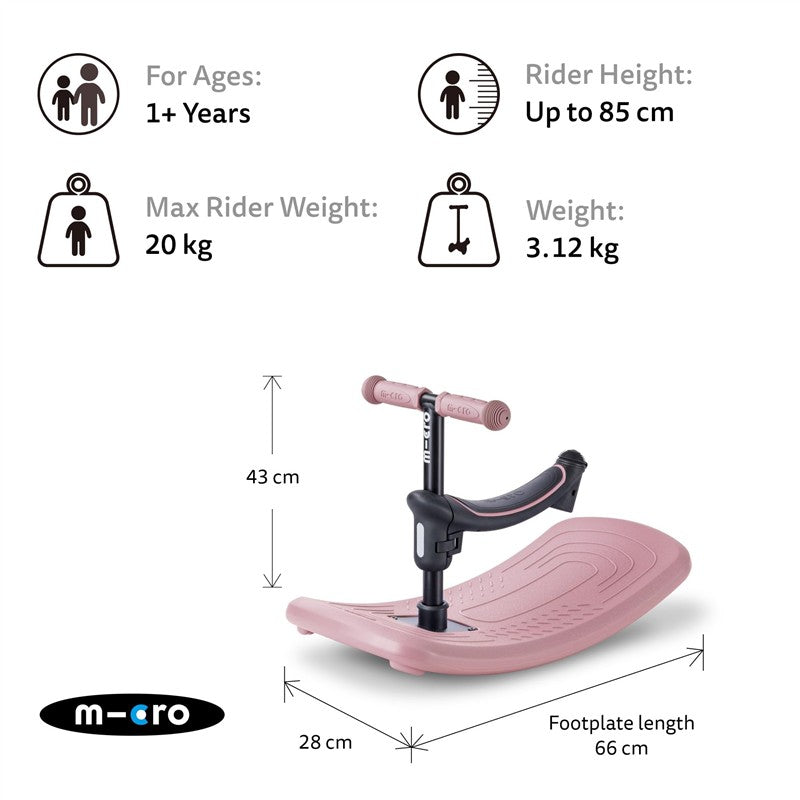 Micro Kickboard Mini Rock & Go LED - Dusty Rose Image 2