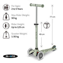 Micro Kickboard Mini Rock & Go LED - Olive Sage Image 3
