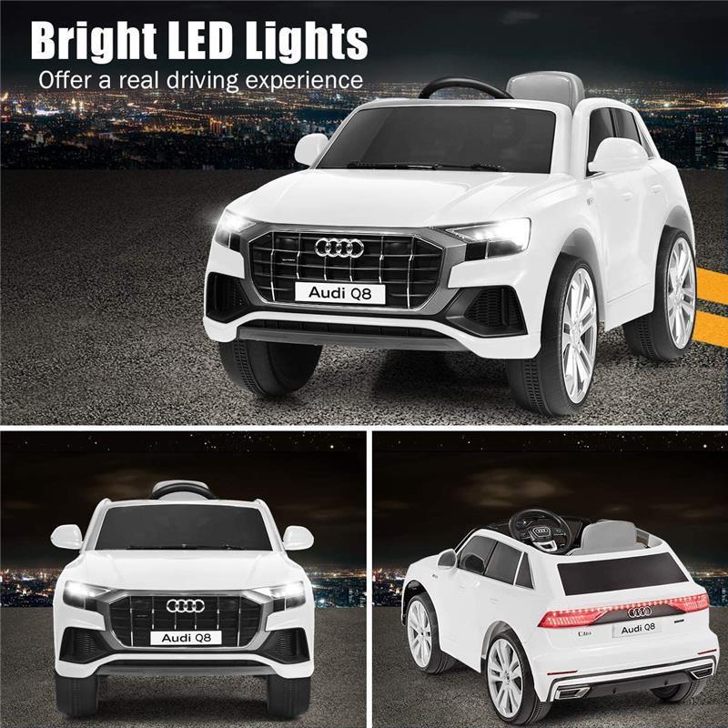Millennium Baby Licensed Audi Q8 Ride On 2.4G With Remote Control - White Image 2