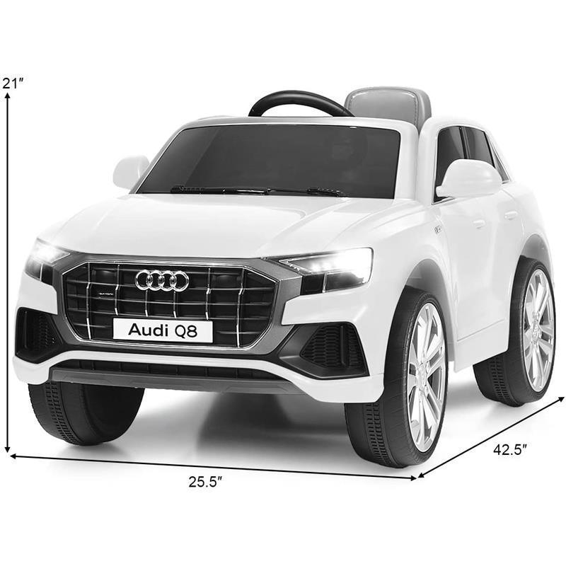 Millennium Baby Licensed Audi Q8 Ride On 2.4G With Remote Control - White Image 5