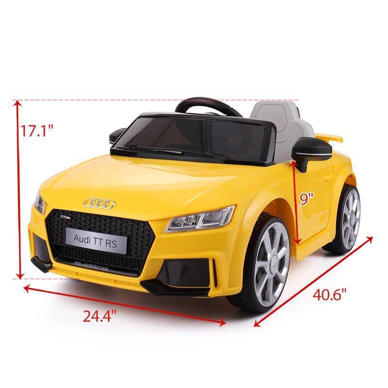 Millennium Baby Licensed Audi Tt Sport Ride On 2.4G W/ Remote Control - Yellow Image 4