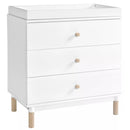 Million Dollar Baby - Babyletto Gelato 3-Drawer Changer Dresser with Removable Changing Tray, White & Washed Natural Image 1