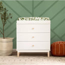 Million Dollar Baby - Babyletto Gelato 3-Drawer Changer Dresser with Removable Changing Tray, White & Washed Natural Image 2