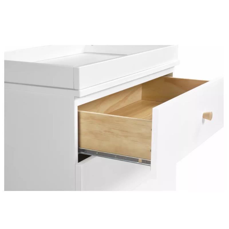 Million Dollar Baby - Babyletto Gelato 3-Drawer Changer Dresser with Removable Changing Tray, White & Washed Natural Image 5